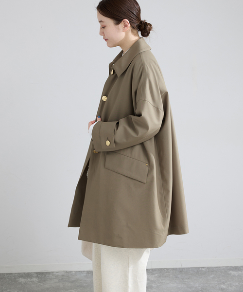 IENA（イエナ）の「【販路限定モデル】MACKINTOSH/マッキントッシュ HUMBIE MB コート L261HI1 054HLDE（ステンカラーコート・レディース・ネイビー/ベージュ・36/38）」の21枚目の写真