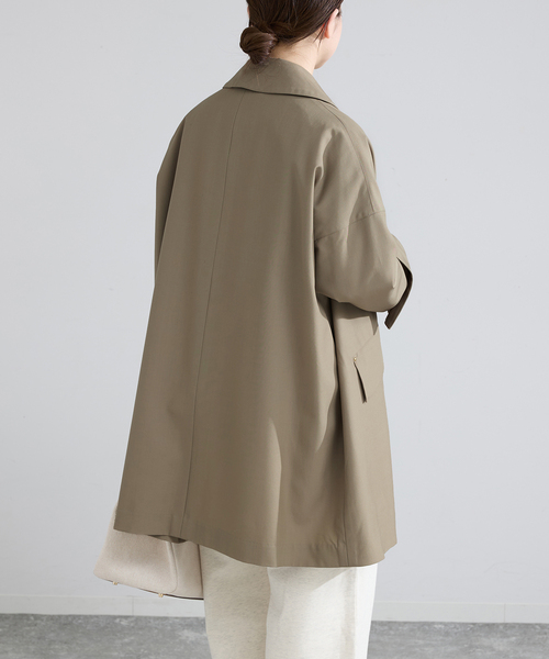 IENA（イエナ）の「【販路限定モデル】MACKINTOSH/マッキントッシュ HUMBIE MB コート L261HI1 054HLDE（ステンカラーコート・レディース・ネイビー/ベージュ・36/38）」の22枚目の写真