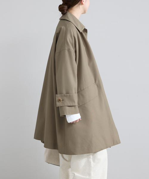 IENA（イエナ）の「【販路限定モデル】MACKINTOSH/マッキントッシュ HUMBIE MB コート L261HI1 054HLDE（ステンカラーコート・レディース・ネイビー/ベージュ・36/38）」の11枚目の写真