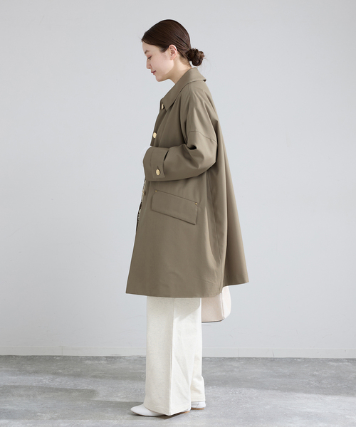 IENA（イエナ）の「【販路限定モデル】MACKINTOSH/マッキントッシュ HUMBIE MB コート L261HI1 054HLDE（ステンカラーコート・レディース・ネイビー/ベージュ・36/38）」の15枚目の写真