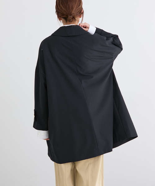 IENA（イエナ）の「【販路限定モデル】MACKINTOSH/マッキントッシュ HUMBIE MB コート L261HI1 054HLDE（ステンカラーコート・レディース・ネイビー/ベージュ・36/38）」の10枚目の写真