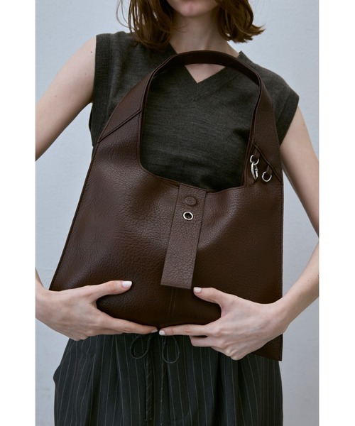 un/neu(アンノイ)の「トライアングルワンハンドルミニバッグ / 500mlペットボトル収納可能(ハンドバッグ・レディース・ブルー/グリーン/ブラウン/ブラック・FREE)」の1枚目の写真