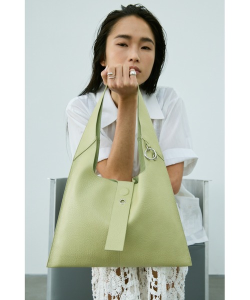 un/neu(アンノイ)の「トライアングルワンハンドルミニバッグ / 500mlペットボトル収納可能(ハンドバッグ・レディース・ブルー/グリーン/ブラウン/ブラック・FREE)」の3枚目の写真