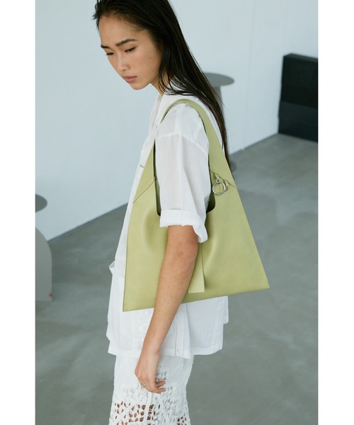 un/neu(アンノイ)の「トライアングルワンハンドルミニバッグ / 500mlペットボトル収納可能(ハンドバッグ・レディース・ブルー/グリーン/ブラウン/ブラック・FREE)」の15枚目の写真