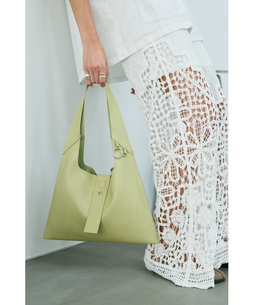 un/neu(アンノイ)の「トライアングルワンハンドルミニバッグ / 500mlペットボトル収納可能(ハンドバッグ・レディース・ブルー/グリーン/ブラウン/ブラック・FREE)」の14枚目の写真