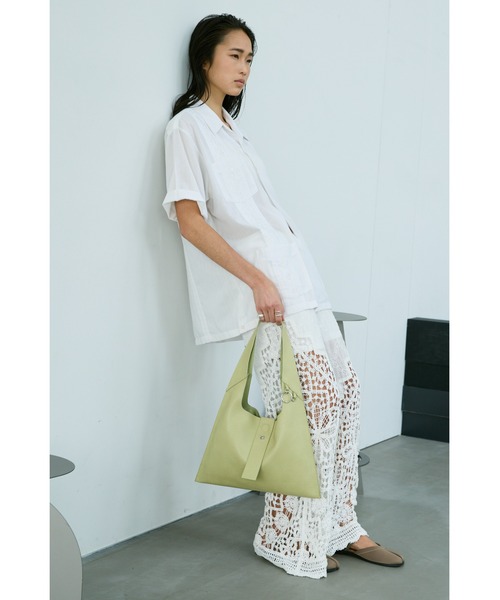 un/neu(アンノイ)の「トライアングルワンハンドルミニバッグ / 500mlペットボトル収納可能(ハンドバッグ・レディース・ブルー/グリーン/ブラウン/ブラック・FREE)」の18枚目の写真