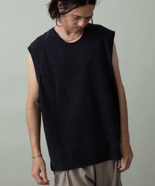 EGO TRIPPING（エゴトリッピング）の「mta604- CREWNOT bleed ノースリーブシャツ(666658)（Tシャツ/カットソー・メンズ・ブラック/ダークブラウン・48/46）」の4枚目の写真