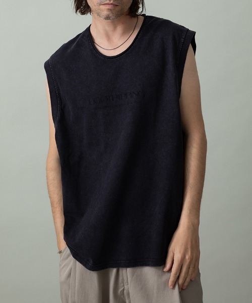 EGO TRIPPING（エゴトリッピング）の「mta604- CREWNOT bleed ノースリーブシャツ(666658)（Tシャツ/カットソー・メンズ・ブラック/ダークブラウン・48/46）」の5枚目の写真