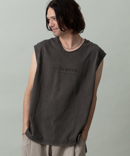 EGO TRIPPING（エゴトリッピング）の「mta604- CREWNOT bleed ノースリーブシャツ(666658)（Tシャツ/カットソー・メンズ・ブラック/ダークブラウン・48/46）」の8枚目の写真