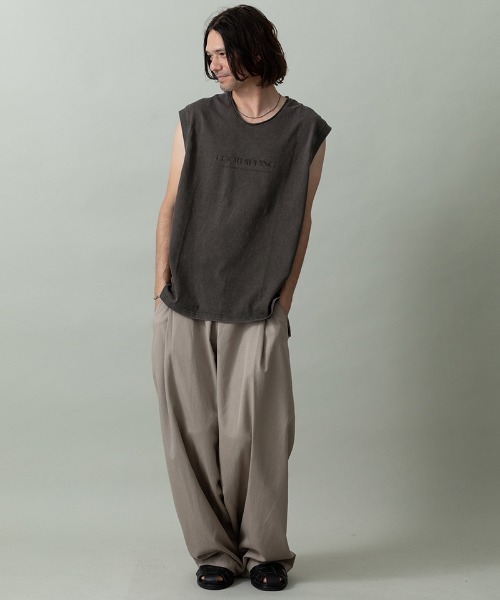 EGO TRIPPING（エゴトリッピング）の「mta604- CREWNOT bleed ノースリーブシャツ(666658)（Tシャツ/カットソー・メンズ・ブラック/ダークブラウン・48/46）」の9枚目の写真