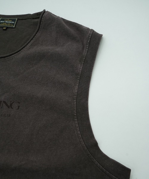 EGO TRIPPING（エゴトリッピング）の「mta604- CREWNOT bleed ノースリーブシャツ(666658)（Tシャツ/カットソー・メンズ・ブラック/ダークブラウン・48/46）」の17枚目の写真