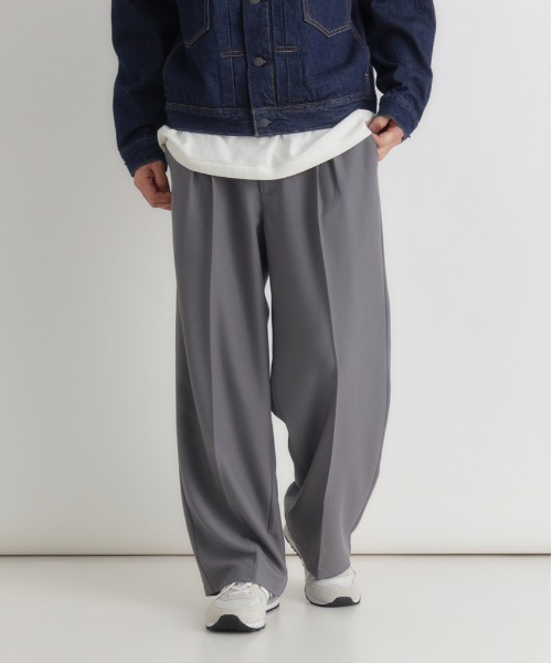 BACK NUMBER（バックナンバー）の「【BACK NUMBER】TRイージーワイドトラウザー (テーパード風 / 通勤対応 / ストレッチ性)（その他パンツ・メンズ・ライトブラウン/グレー/ブラック・S/M/L/XL）」の14枚目の写真