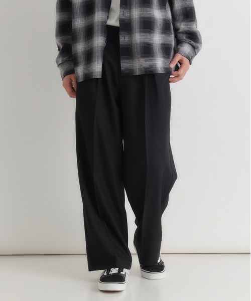 BACK NUMBER（バックナンバー）の「【BACK NUMBER】TRイージーワイドトラウザー (テーパード風 / 通勤対応 / ストレッチ性)（その他パンツ・メンズ・ライトブラウン/グレー/ブラック・S/M/L/XL）」の4枚目の写真