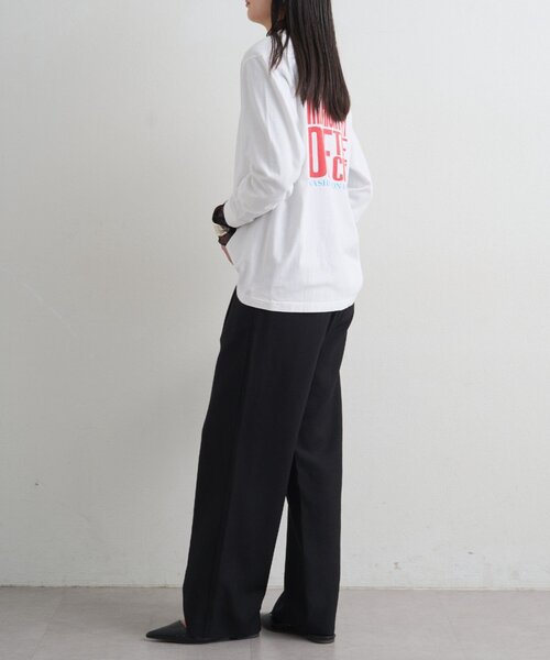 LOUNGEDRESS（ラウンジドレス）の「麻調合繊タックパンツ（その他パンツ・レディース・ライトベージュ/ブラック/キャメル・SMALL/MEDIUM）」の7枚目の写真