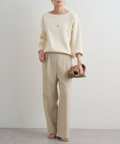 LOUNGEDRESS（ラウンジドレス）の「麻調合繊タックパンツ（その他パンツ・レディース・ライトベージュ/ブラック/キャメル・SMALL/MEDIUM）」の16枚目の写真