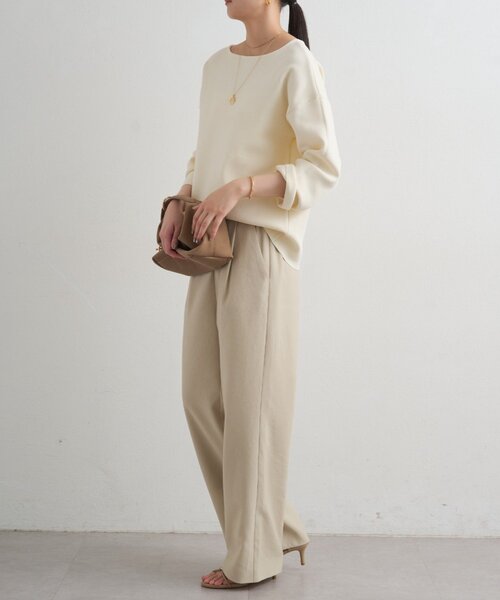 LOUNGEDRESS（ラウンジドレス）の「麻調合繊タックパンツ（その他パンツ・レディース・ライトベージュ/ブラック/キャメル・SMALL/MEDIUM）」の17枚目の写真