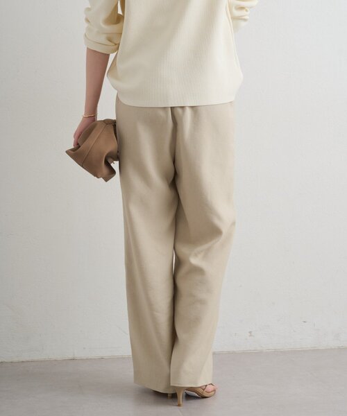 LOUNGEDRESS（ラウンジドレス）の「麻調合繊タックパンツ（その他パンツ・レディース・ライトベージュ/ブラック/キャメル・SMALL/MEDIUM）」の22枚目の写真