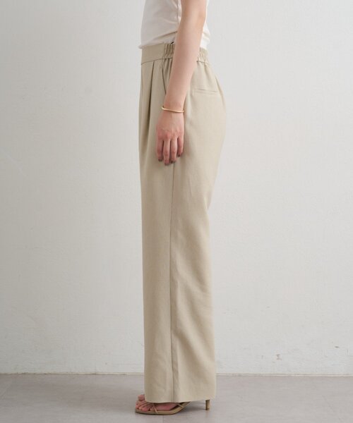 LOUNGEDRESS(ラウンジドレス)の「麻調合繊タックパンツ(その他パンツ・レディース・ライトベージュ/ブラック/キャメル・SMALL/MEDIUM)」の14枚目の写真