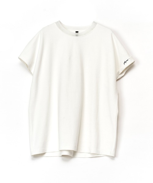 AULA AILA（アウラアイラ）の「バックレイヤードＴシャツ（Tシャツ/カットソー・レディース・ホワイト/ブラック・0）」の9枚目の写真