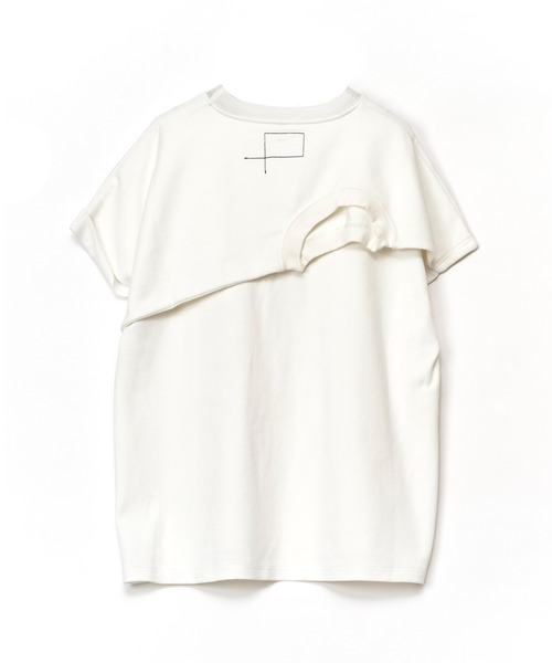 AULA AILA（アウラアイラ）の「バックレイヤードＴシャツ（Tシャツ/カットソー・レディース・ホワイト/ブラック・0）」の10枚目の写真