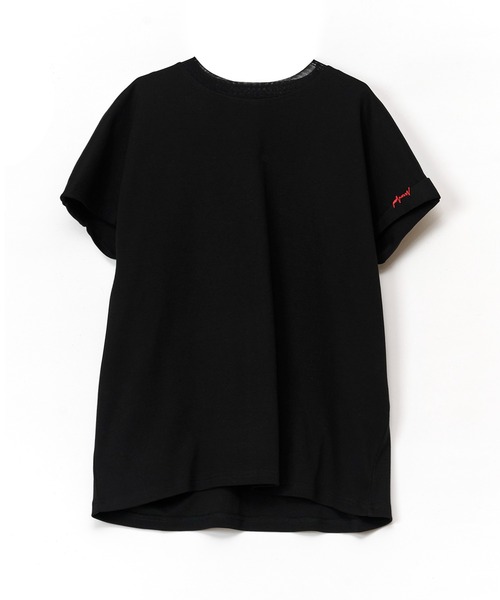 AULA AILA（アウラアイラ）の「バックレイヤードＴシャツ（Tシャツ/カットソー・レディース・ホワイト/ブラック・0）」の7枚目の写真