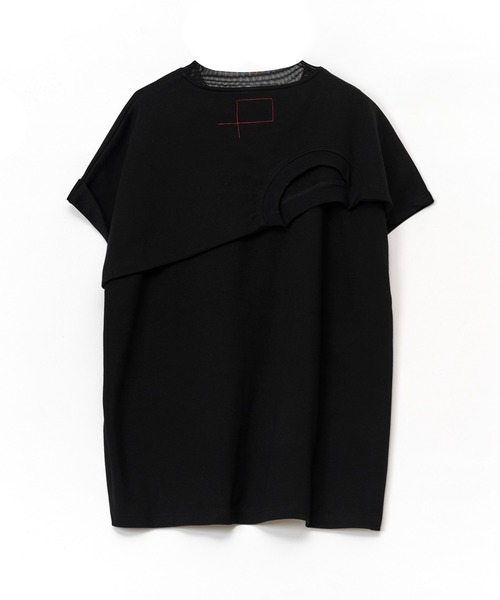 AULA AILA（アウラアイラ）の「バックレイヤードＴシャツ（Tシャツ/カットソー・レディース・ホワイト/ブラック・0）」の8枚目の写真
