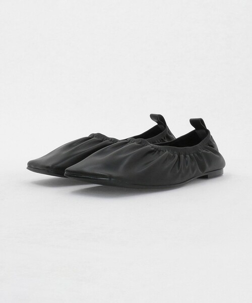 MARW UNITED ARROWS（マルゥ ユナイテッドアローズ）の「＜MARW UNITED ARROWS＋ODETTE E ODILE＞ギャザー スクエア フラットシューズ（その他シューズ・レディース・ブラック・23.5cm/22cm/24cm/24.5cm/25cm/22.5cm/23cm）」の2枚目の写真