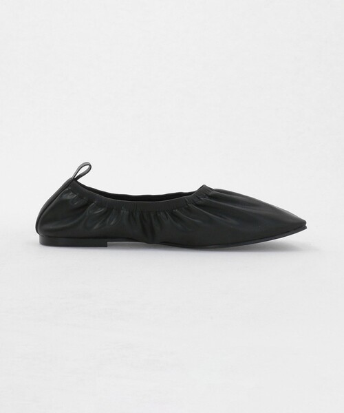 MARW UNITED ARROWS（マルゥ ユナイテッドアローズ）の「＜MARW UNITED ARROWS＋ODETTE E ODILE＞ギャザー スクエア フラットシューズ（その他シューズ・レディース・ブラック・23.5cm/22cm/24cm/24.5cm/25cm/22.5cm/23cm）」の4枚目の写真