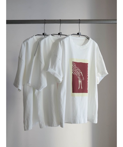 ジラフプリント クルーネックTEE（Tシャツ/カットソー）｜FIL DE FER