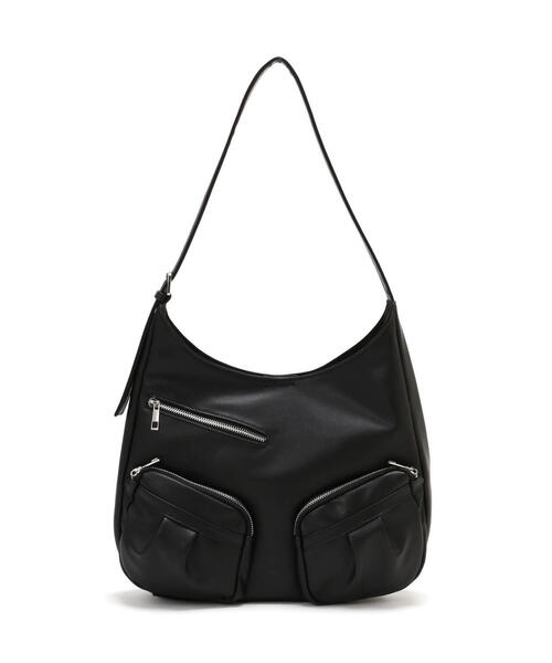 FREE'S MART（フリーズマート）の「ダブルポケットバッグ（トートバッグ・レディース・ブラウン/ブラック・ﾌﾘ-）」の3枚目の写真