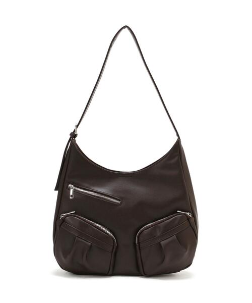 FREE'S MART（フリーズマート）の「ダブルポケットバッグ（トートバッグ・レディース・ブラウン/ブラック・ﾌﾘ-）」の12枚目の写真