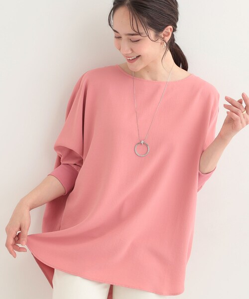 SHOO・LA・RUE（シューラルー）の「【着丈選べる/体型カバー/洗濯機可】さらさらとろん ドルマンブラウス（シャツ/ブラウス・レディース・ライトイエロー系/ピンク系/ピンク系9/サックスブルー系7/ネイビー/ライトイエロー系8/ブラウン系その他/サックスブルー/グレー系4/ブラウン系その他5/ネイビー系5/グレー・00）」の12枚目の写真