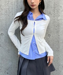 3.3 Field Trip | 3.3 Field Trip/シャツレイヤードホックカーディガン(カーディガン/ボレロ)