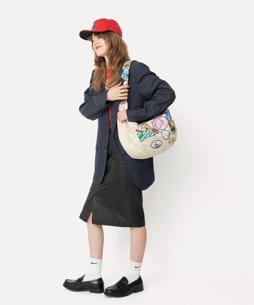 HEY!MrsROSE（ヘイミセスローズ）の「HEY! Mrs ROSE(ヘイ！ミセスローズ)HEY!Wappen BAG（ショルダーバッグ・レディース・ホワイト/ピンク/ブラック・FREE）」の14枚目の写真