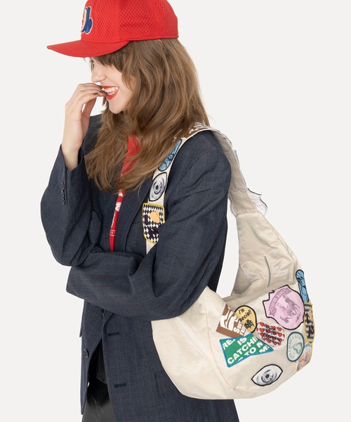HEY!MrsROSE（ヘイミセスローズ）の「HEY! Mrs ROSE(ヘイ！ミセスローズ)HEY!Wappen BAG（ショルダーバッグ・レディース・ホワイト/ピンク/ブラック・FREE）」の12枚目の写真