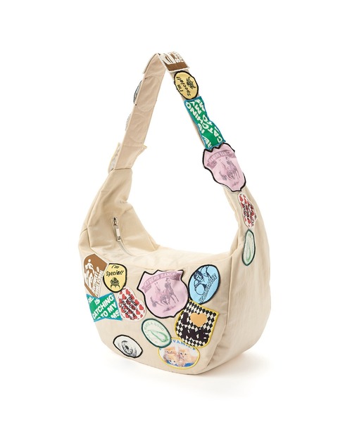 HEY!MrsROSE（ヘイミセスローズ）の「HEY! Mrs ROSE(ヘイ！ミセスローズ)HEY!Wappen BAG（ショルダーバッグ・レディース・ホワイト/ピンク/ブラック・FREE）」の17枚目の写真