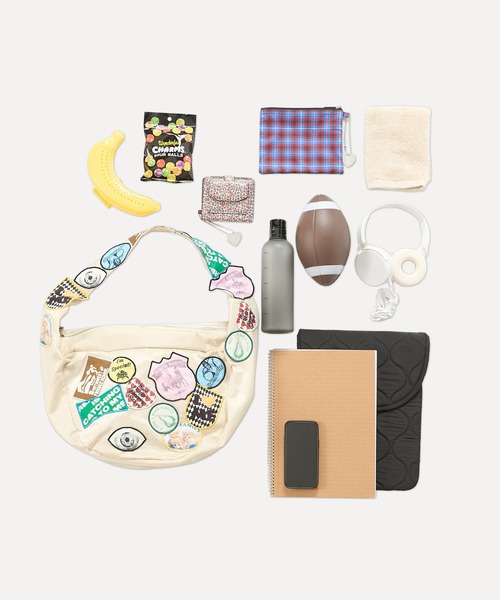 HEY!MrsROSE（ヘイミセスローズ）の「HEY! Mrs ROSE(ヘイ！ミセスローズ)HEY!Wappen BAG（ショルダーバッグ・レディース・ホワイト/ピンク/ブラック・FREE）」の15枚目の写真