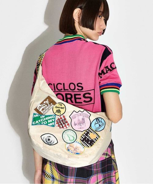 HEY!MrsROSE(ヘイミセスローズ)の「HEY! Mrs ROSE(ヘイ!ミセスローズ)HEY!Wappen BAG(ショルダーバッグ・レディース・ホワイト/ピンク/ブラック・FREE)」の10枚目の写真