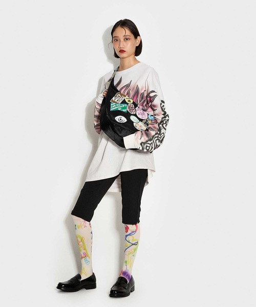 HEY!MrsROSE(ヘイミセスローズ)の「HEY! Mrs ROSE(ヘイ!ミセスローズ)HEY!Wappen BAG(ショルダーバッグ・レディース・ホワイト/ピンク/ブラック・FREE)」の8枚目の写真