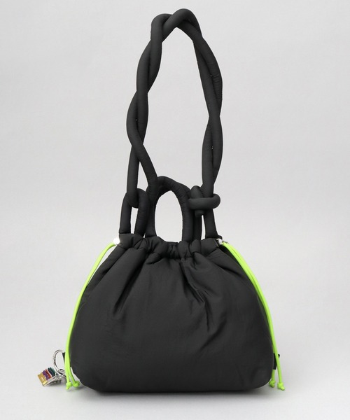 cheek(BAG)(チーク)の「2WAY ショルダートート 巾着 パフバッグ パディングバッグ(ショルダーバッグ・レディース・カーキ/ブラック/グレー/パープル・FREE)」の19枚目の写真