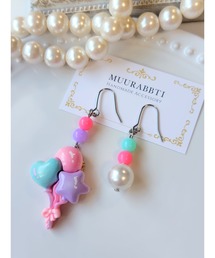【MUURABBTI】ファンシーバルーンカラフルピアス(MA)
