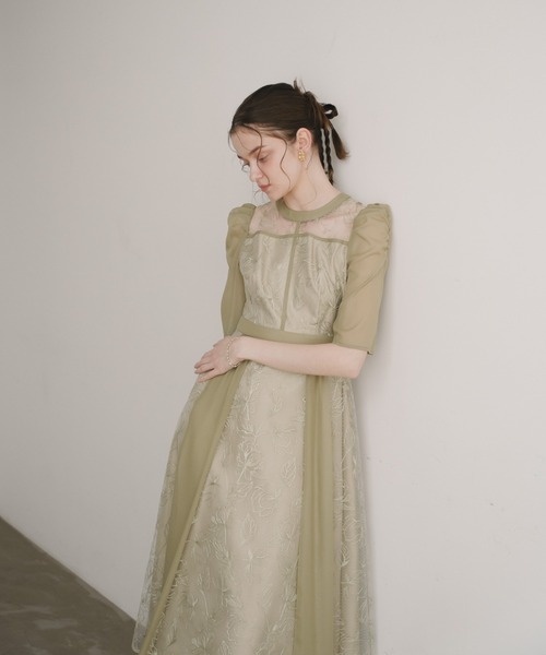 Dorry Doll(ドリードール)の「スイッチングパターンドレス(ドレス・レディース・ブラウン/グレー/グリーン・MEDIUM)」の21枚目の写真