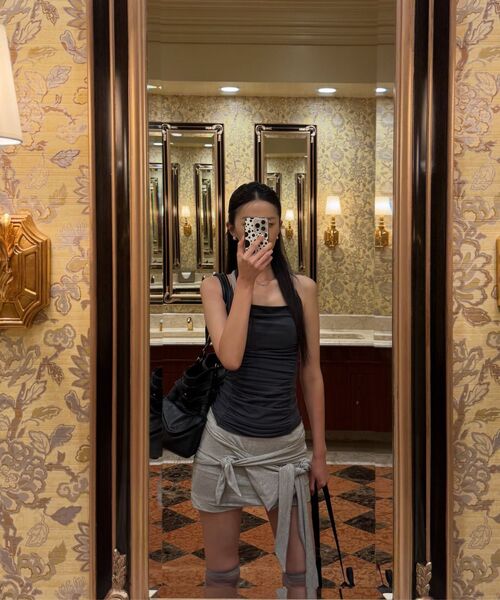ROCKCAKE（ロックケーキ）の「Drape Wrap Mini Skirt - Gray（スカート・レディース・その他・SMALL）」の7枚目の写真
