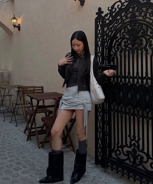 ROCKCAKE（ロックケーキ）の「Drape Wrap Mini Skirt - Gray（スカート・レディース・その他・SMALL）」の8枚目の写真