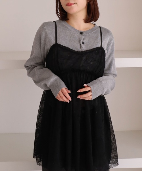 archives（アルシーヴ）の「レースギャザーキャミチュニック（チュニック・レディース・オフホワイト/ブラック・MEDIUM）」の10枚目の写真