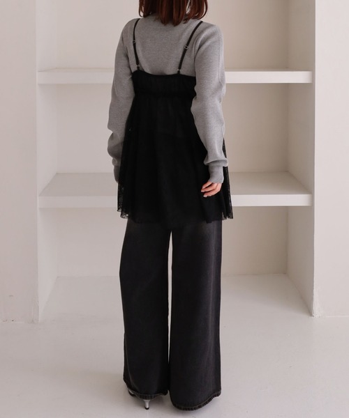 archives（アルシーヴ）の「レースギャザーキャミチュニック（チュニック・レディース・オフホワイト/ブラック・MEDIUM）」の18枚目の写真