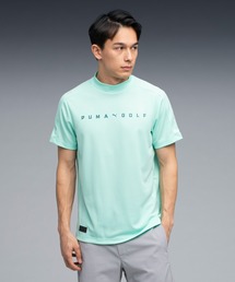 PUMA プーマ メンズ ゴルフ PB ロゴ モックネック 半袖 シャツ