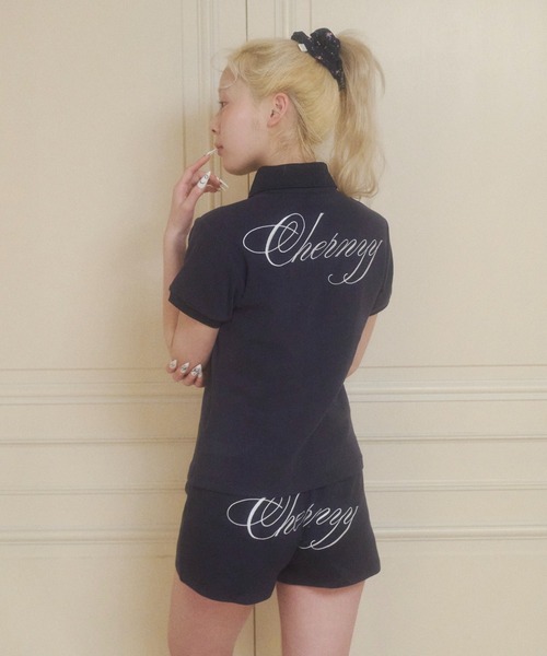 chernyy（チェルニー）の「chernyy shorts / バック刺繍ロゴショートパンツ（その他パンツ・レディース・アイボリー/ネイビー・LARGE/MEDIUM/SMALL）」の9枚目の写真