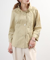 BRODIAEA（ブローディア）の「BRODIAEA 軽量スプリングコート 7分袖 スタンドカラー（その他アウター）」