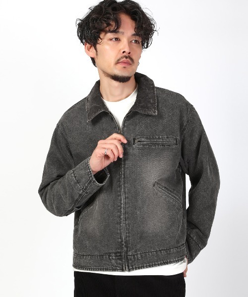 LUXSTYLE（ラグスタイル）の「衿コーデュロイジャケット（ブルゾン・メンズ・ブラック/ブルー・L/M）」の18枚目の写真